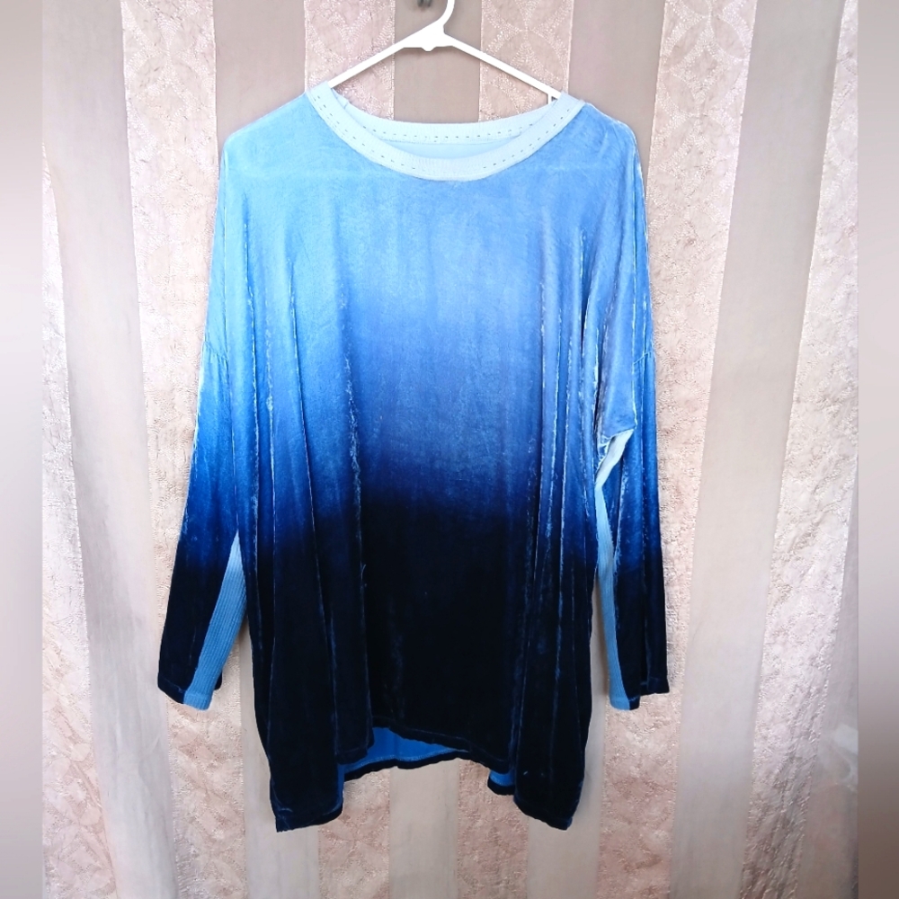 🏷 Johnny Was Women's Top Tunic DORANT Ombre Long Sleeve